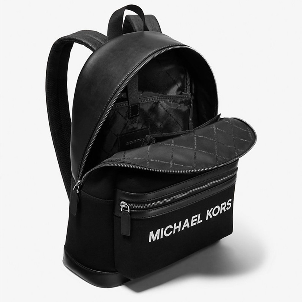 Michael Kors Cooper Canvas Black Backpack - Picture 3 of 5
